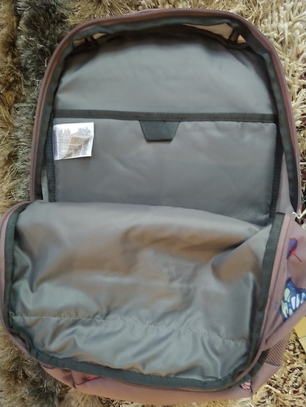 The North Face Jester Backpack in Fawn Grey Fall w/Purple ๐ Accents + Bonus - Picture 10 of 11